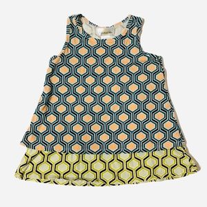 5/$25 Colorful double layer Hexagon Pattern Kids Tank Top size 6. So unique!